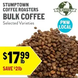 New Seasons Market Stumptown coffee roasters bulk coffee offer