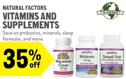 New Seasons Market Natural factors vitamins and supplements offer