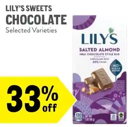 New Seasons Market Lily's sweets chocolate offer
