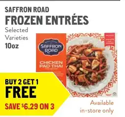 New Seasons Market Saffron road frozen entrées offer