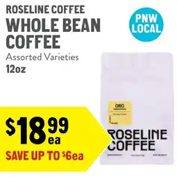 New Seasons Market Roseline coffee whole bean coffee offer
