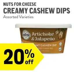 New Seasons Market Nuts for cheese creamy cashew dips offer