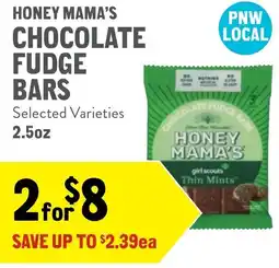 New Seasons Market Honey mama's chocolate fudge bars offer