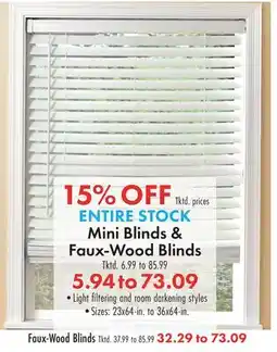 Boscov's Mini Blinds & Faux-Wood Blinds offer