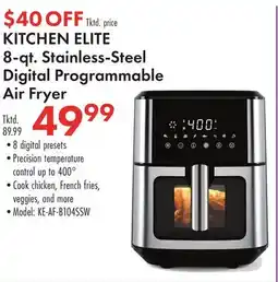 Boscov's KITCHEN ELITE 8-qt. Stainless-Steel Digital Programmable Air Fryer offer