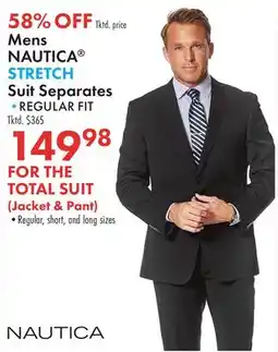 Boscov's Mens NAUTICA STRETCH Suit Separates offer
