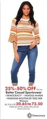 Boscov's Better Casual Sportswear offer