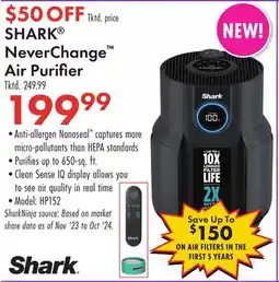 Boscov's SHARK NeverChange Air Purifi offer