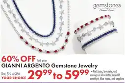 Boscov's GIANNI ARGENTO Gemstone Jewelry offer