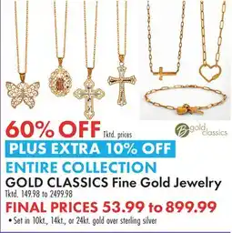 Boscov's GOLD CLASSICS Fine Gold Jewelry offer