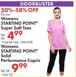 Boscov's Womens STARTING POINT Super Soft Tees offer