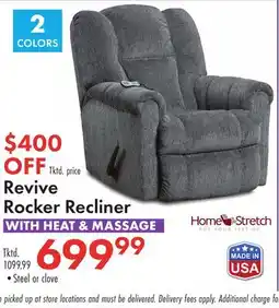 Boscov's Revive Rocker Recliner WITH HEAT & MASSAGE offer