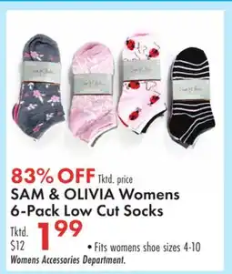 Boscov's SAM & OLIVIA Womens 6-Pack Low Cut Socks offer