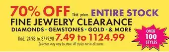 Boscov's FINE JEWELRY CLEARANCE offer