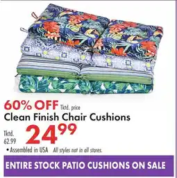 Boscov's Clean Finish Chair Cushions offer