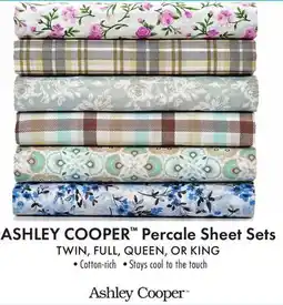 Boscov's ASHLEY COOPER Percale Sheet Sets offer