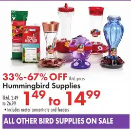 Boscov's Hummingbird Supplies offer