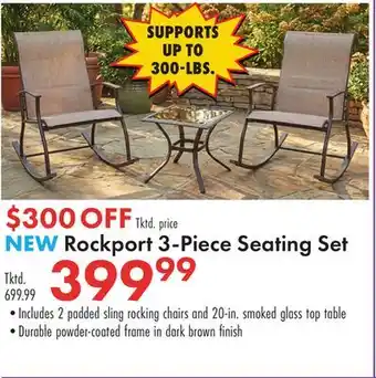 Boscov's Rockport 3-Piece Seating Set offer