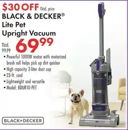 Boscov's BLACK & DECKER Lite Pet Upright Vacuum offer