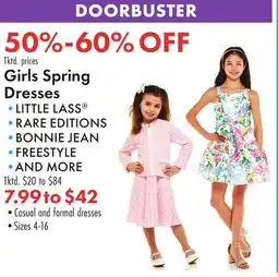 Boscov's Girls Spring Dresses offer