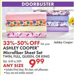 Boscov's ASHLEY COOPER Microfi ber Sheet Set offer