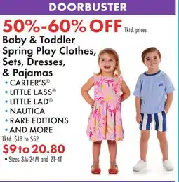 Boscov's Baby & Toddler Spring Play Clothes, Sets, Dresses, & Pajamas offer