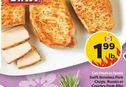 Weis Markets Swift Boneless Pork Chops, Roasts or Country Style Ribs offer