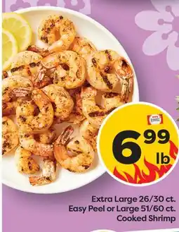 Weis Markets Extra Large 26/30 ct. Easy Peel or Large 51/60 ct. Cooked Shrimp offer