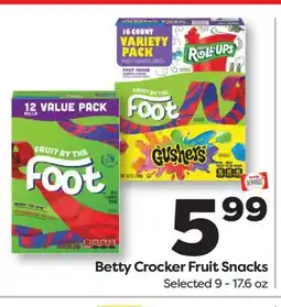 Weis Markets Betty Crocker Fruit Snacks offer