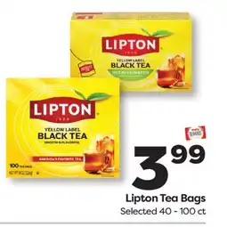 Weis Markets Lipton Tea Bags offer