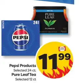 Weis Markets Pepsi Products Selected 24 ct Pure Leaf Tea Selected 12 ct offer