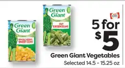Weis Markets Green Giant Vegetables offer
