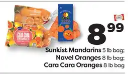 Weis Markets Sunkist Mandarins 5 lb bag Navel Oranges 8 lb bag Cara Cara Oranges 8 lb bag offer