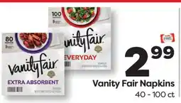 Weis Markets Vanity Fair Napkins offer