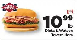 Weis Markets Dietz & Watson Tavern Ham offer