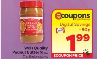 Weis Markets Weis Quality Peanut Butter offer