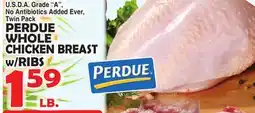 Bravo Supermarkets PERDUE WHOLE CHICKEN BREAST w/RIBS offer