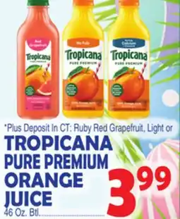 Bravo Supermarkets TROPICANA PURE PREMIUM ORANGE JUICE offer