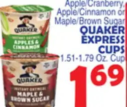 Bravo Supermarkets QUAKER EXPRESS CUPS offer