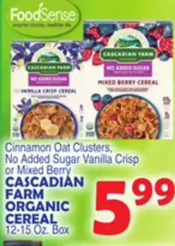 Bravo Supermarkets CASCADIAN FARM ORGANIC CEREAL offer