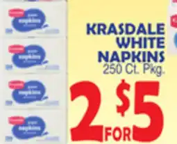 Bravo Supermarkets KRASDALE WHITE NAPKINS offer