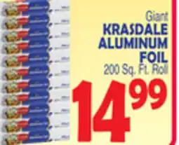 Bravo Supermarkets KRASDALE ALUMINUM FOIL offer