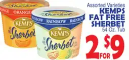 Bravo Supermarkets KEMPS FAT FREE SHERBET offer