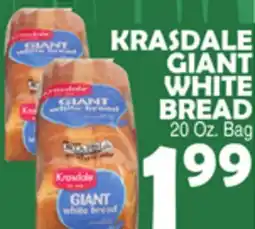 Bravo Supermarkets KRASDALE GIANT WHITE BREAD offer