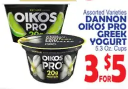 Bravo Supermarkets DANNON OIKOS PRO GREEK YOGURT offer