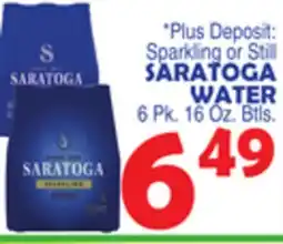 Bravo Supermarkets SARATOGA WATER offer