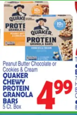 Bravo Supermarkets QUAKER CHEWY PROTEIN GRANOLA BARS offer