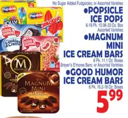 Bravo Supermarkets POPSICLE ICE POPS 6-18 Pk. 10.96-33 Oz. Box offer