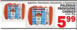 Bravo Supermarkets PALENQUE PROVISIONS CHORIZO offer