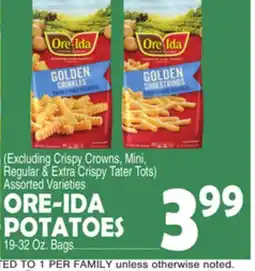 Bravo Supermarkets ORE-IDA POTATOES offer